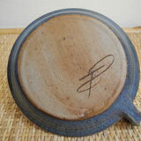 Old candlestick signed terracotta vintage candle holder