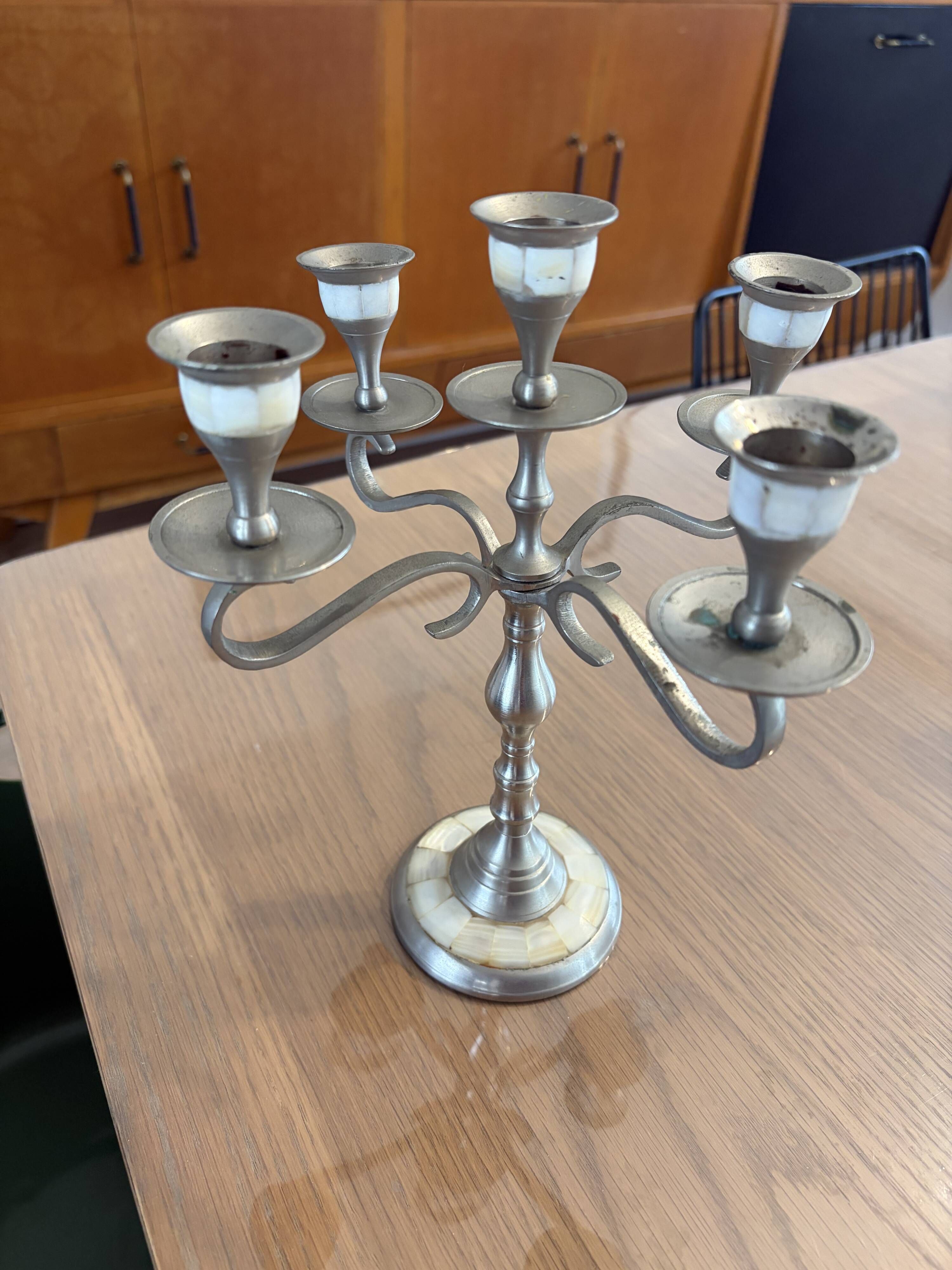 Candle holders and sweet jar