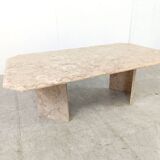 Table basse vintage en pierre fossile, 1970