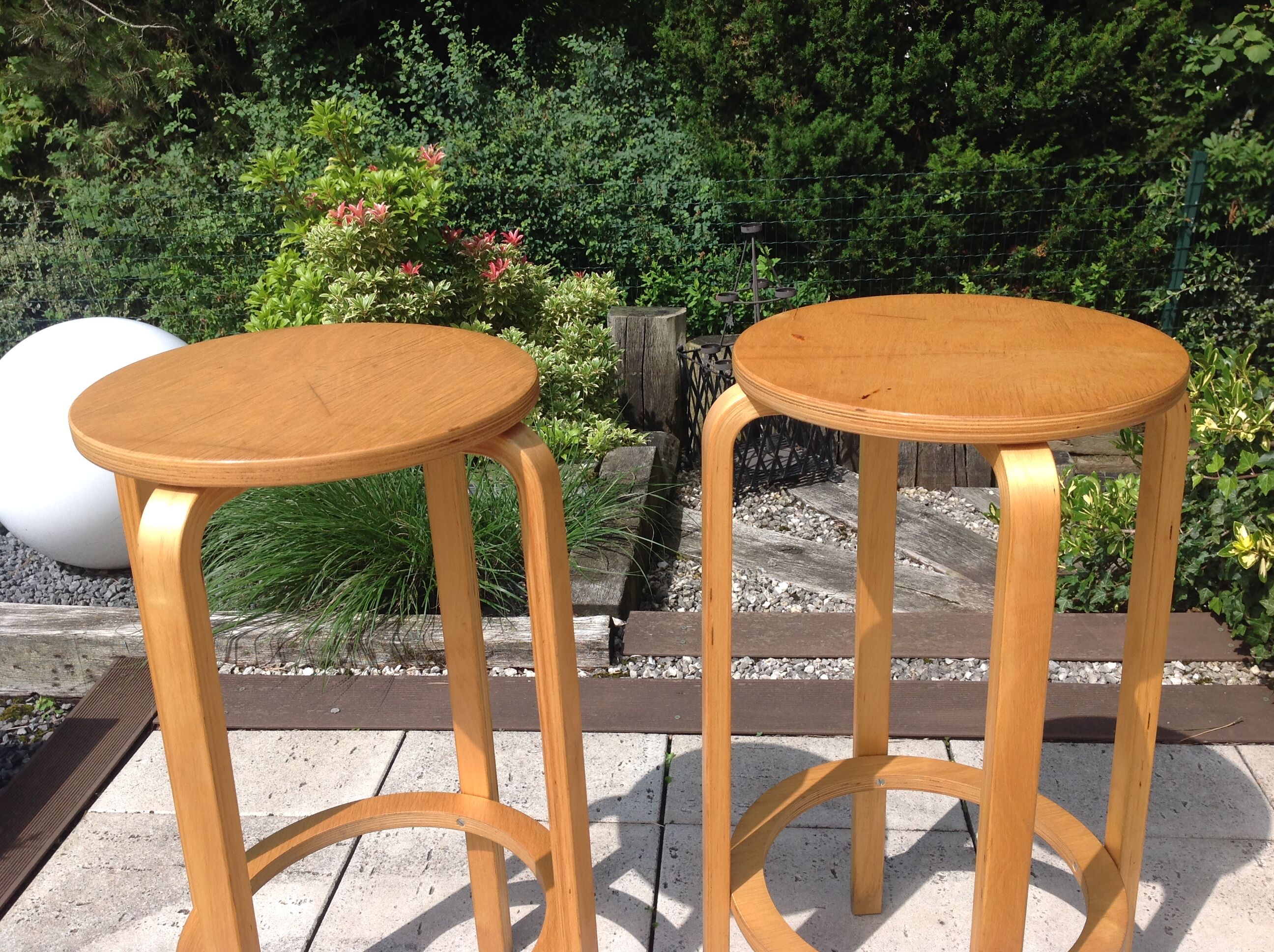 Pair of high Scandinavian/vintage style stools 60s-70s