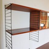 Modular String shelving system Nisse shelf Teak wall shelf 60s