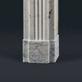 Georgian Carrara Marble Fluted Fireplace Surround