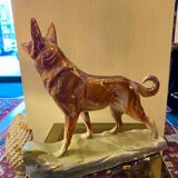 Vintage ceramic German Shepherd dog