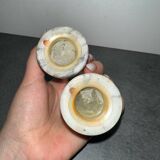 Salière et poivrière en marbre de Crrare