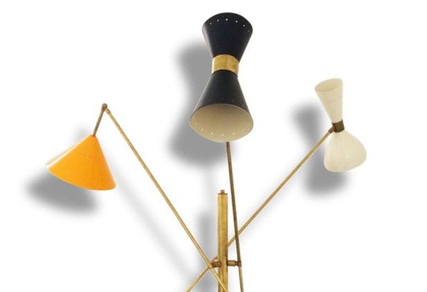 Lampadaire dans le style des créations italiennes des années 50