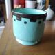 Celadon and black enamelled pot cover - 1960s
