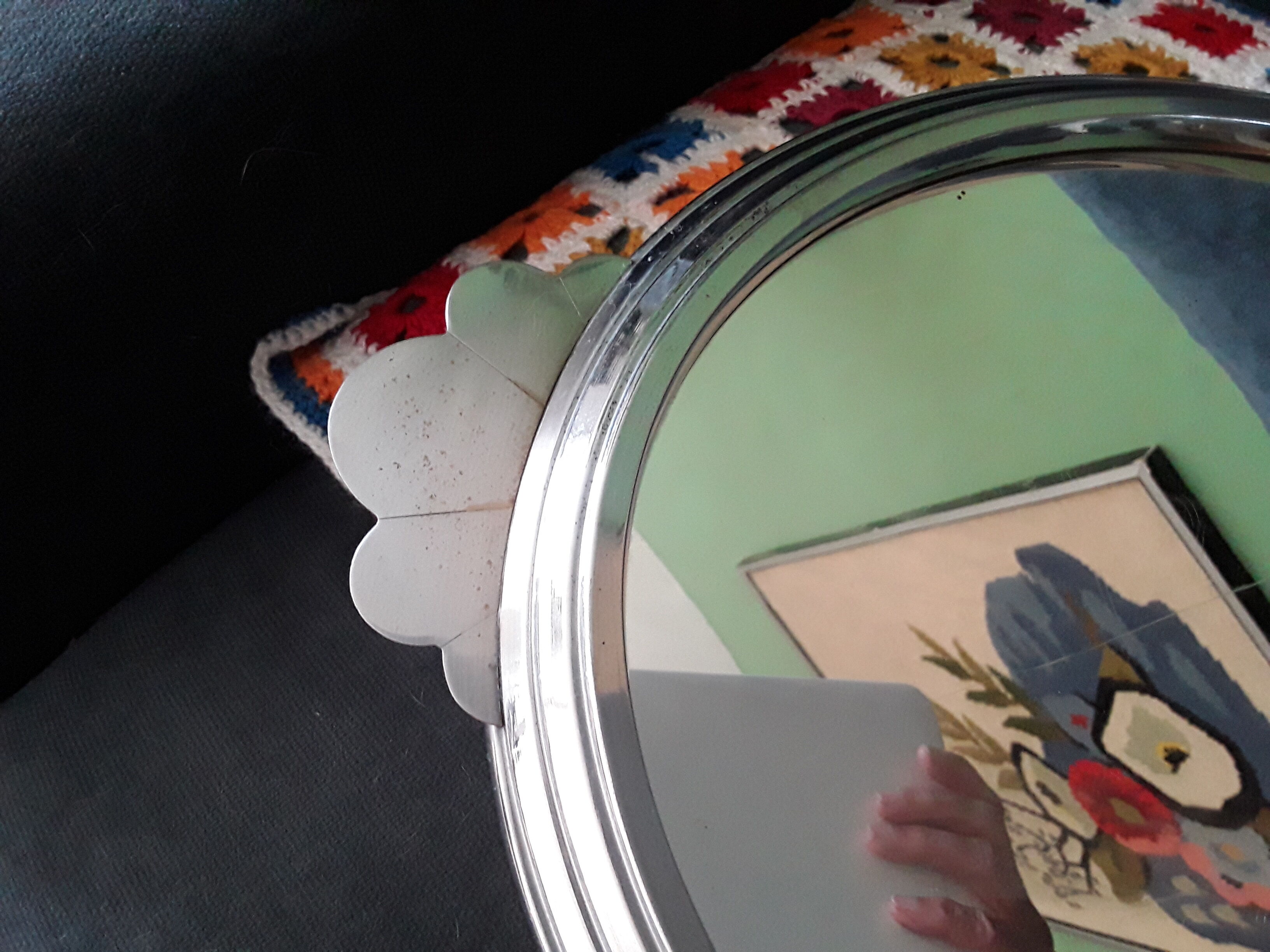Vintage mirror tray