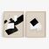 Pair of giclee prints, abstract wall art set of two, 50x70cm