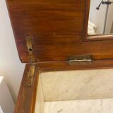 Coiffeuse Louis-Philippe en acajou avec plateau en marbre