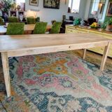 Solid oak farmhouse table 220 X 80 cm