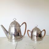 Coffee maker, milk pot and sugar bowl set