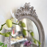 Old mirror patinated chic countryside