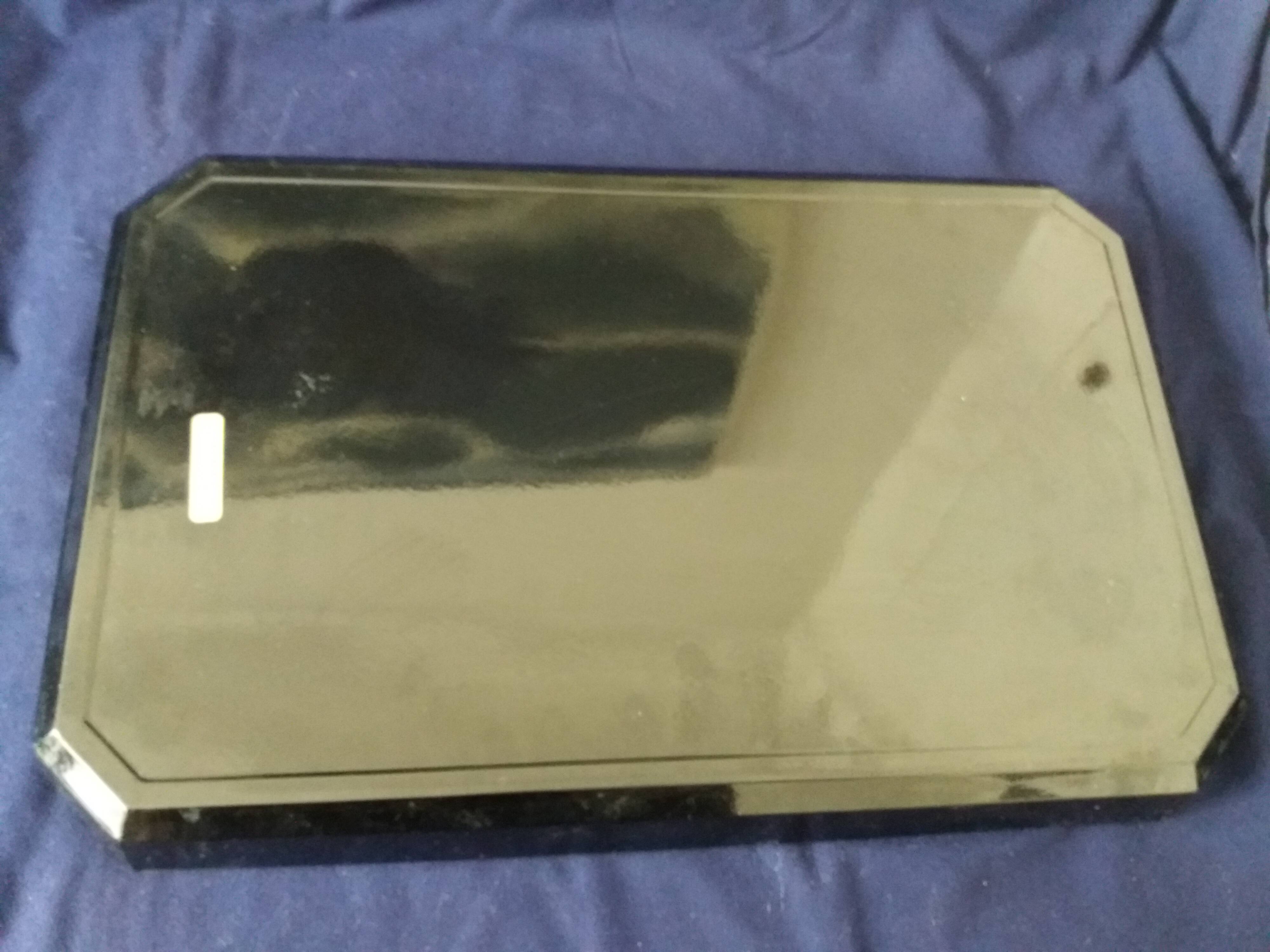 RECTANGULAR LACQUERED WOODEN PLATTER WITH FISH DECORATION