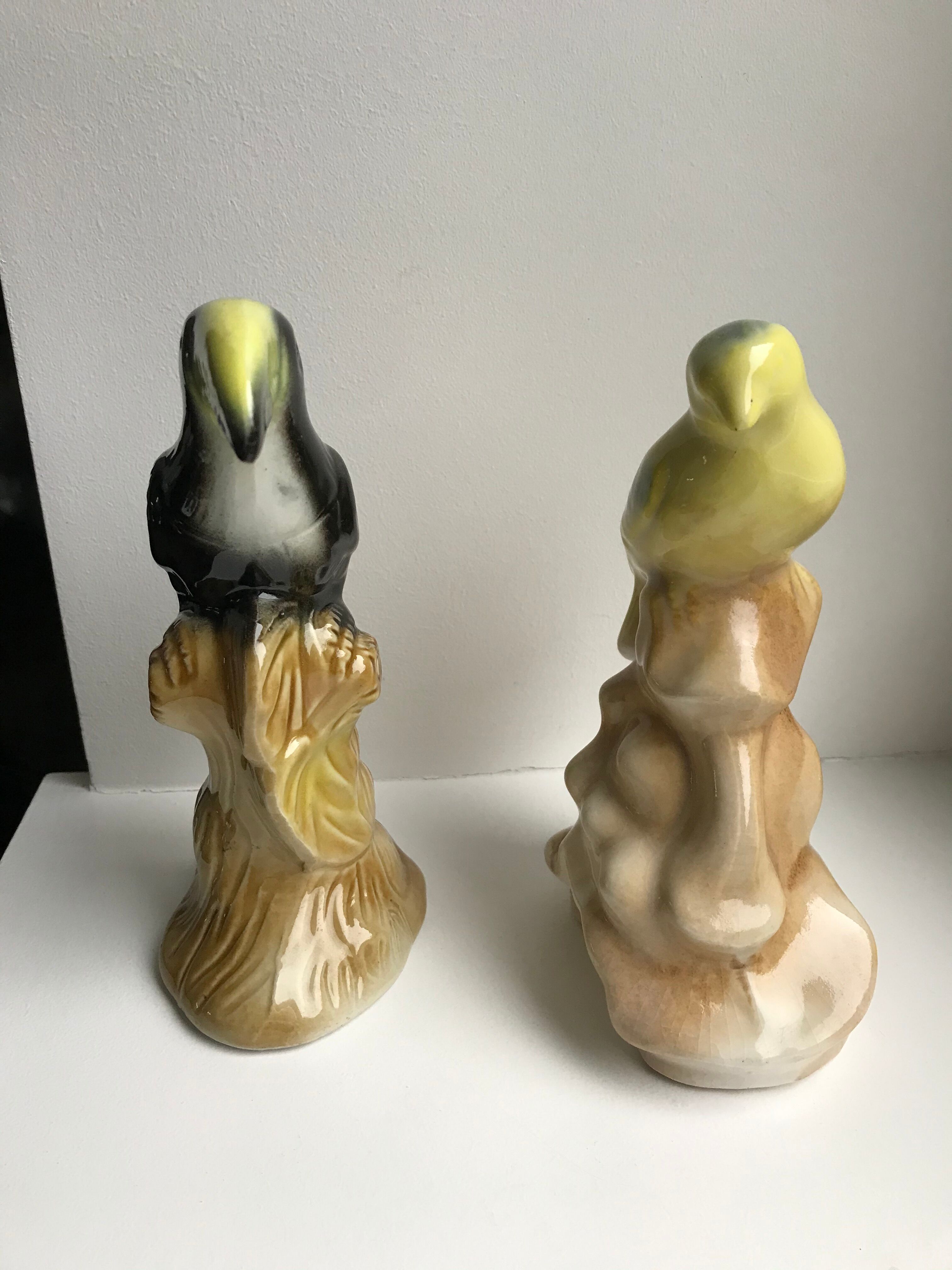 duo of ceramic animals made in Brazil 40s-50s