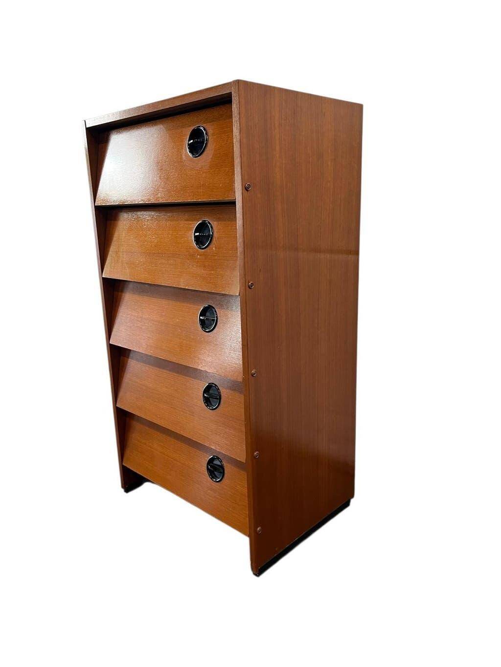 Vintage wooden shoe cabinet / drop-leaf cabinet
