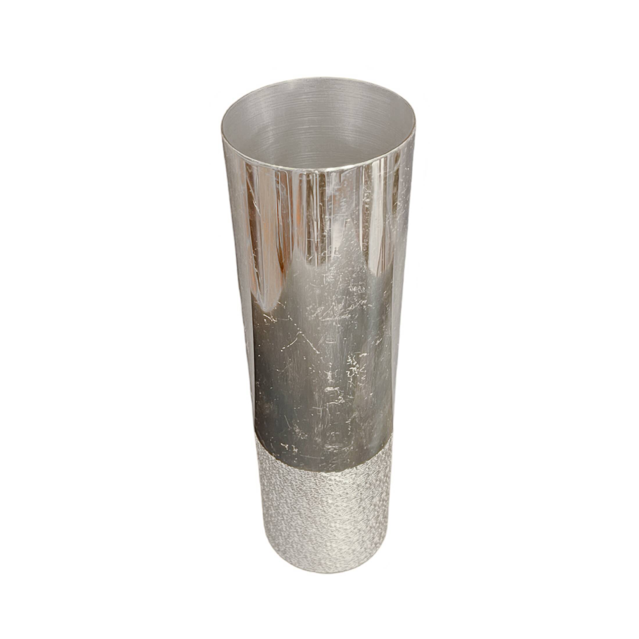 Vase BSF en métal argenté, Allemagne, années 1970.