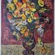 Isis Kischka (1908-1973) - Lithographie en couleurs - Bouquet de fleurs