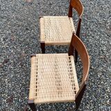 Pair of minimalist vintage chairs "Pia" by Poul Cadovius for Royal Persiennen, Denmark