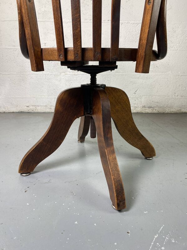 Fauteuil Baumann tournant en bois
