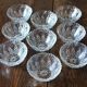 Lot 9 coupelles bols verre ciselé transparent vintage