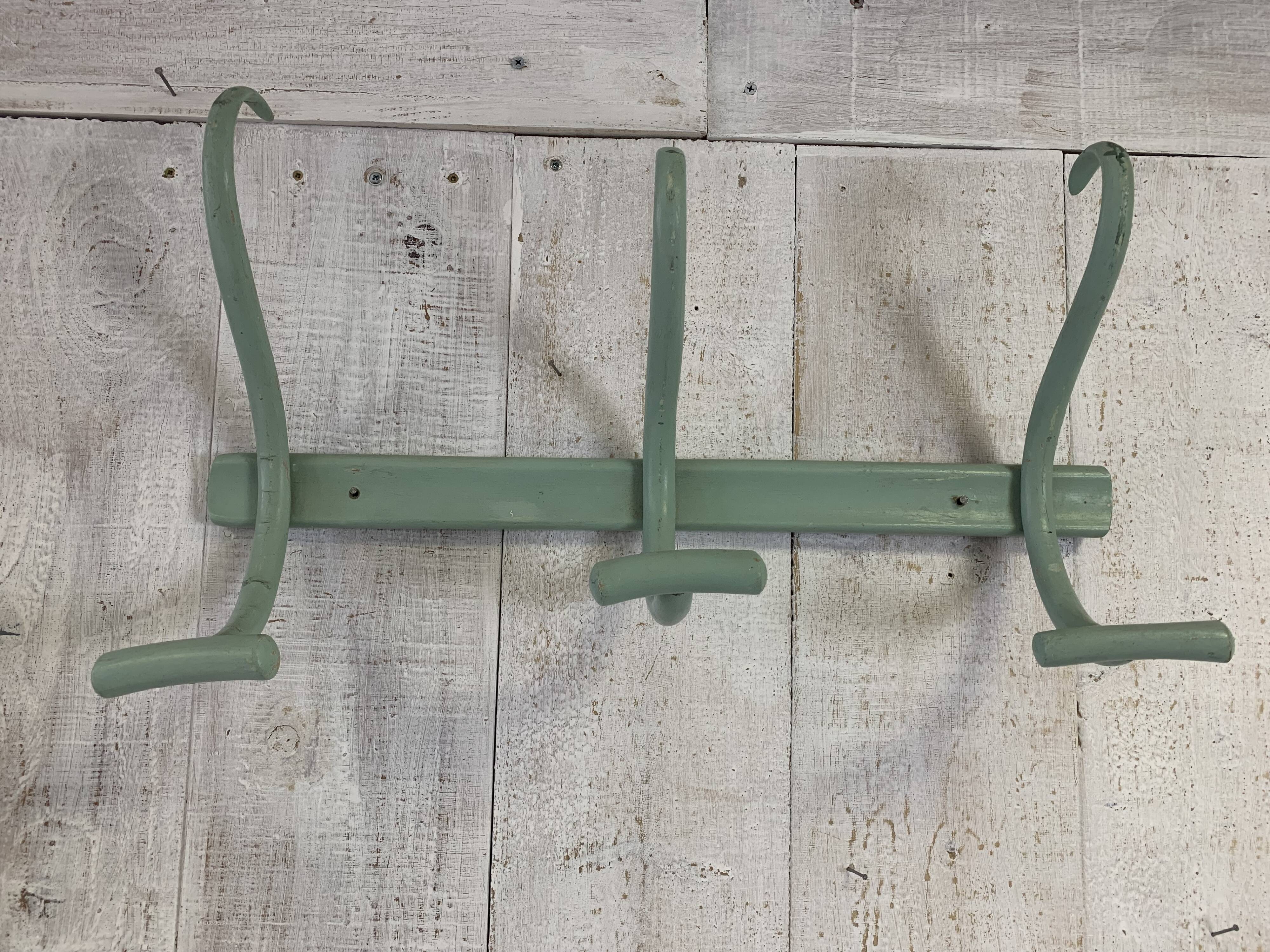 Curved wood coat rack