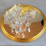 Round mirror tray