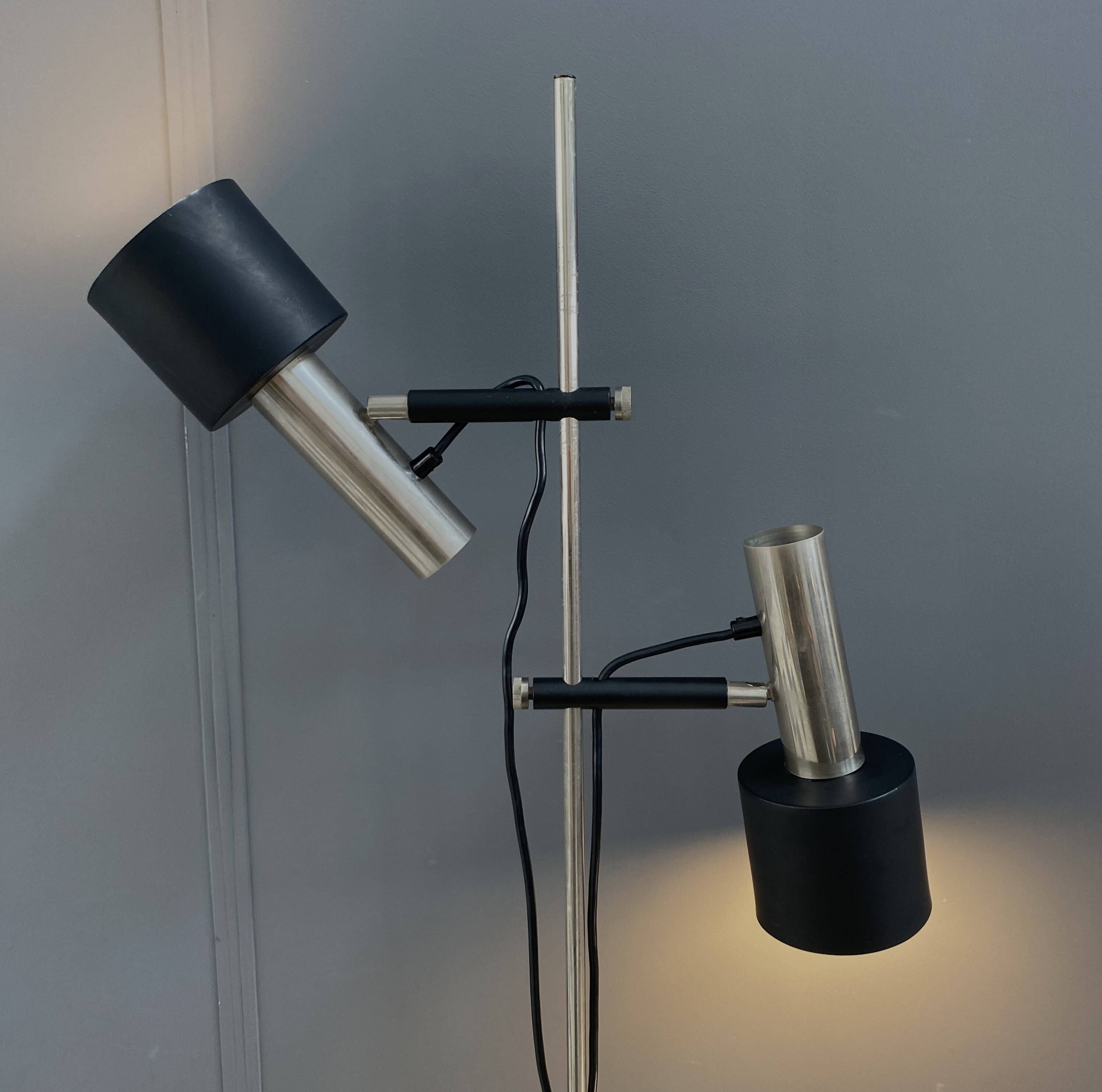 double shaded metal floorlamp by J. Hoogervorst for Anvia Netherlands