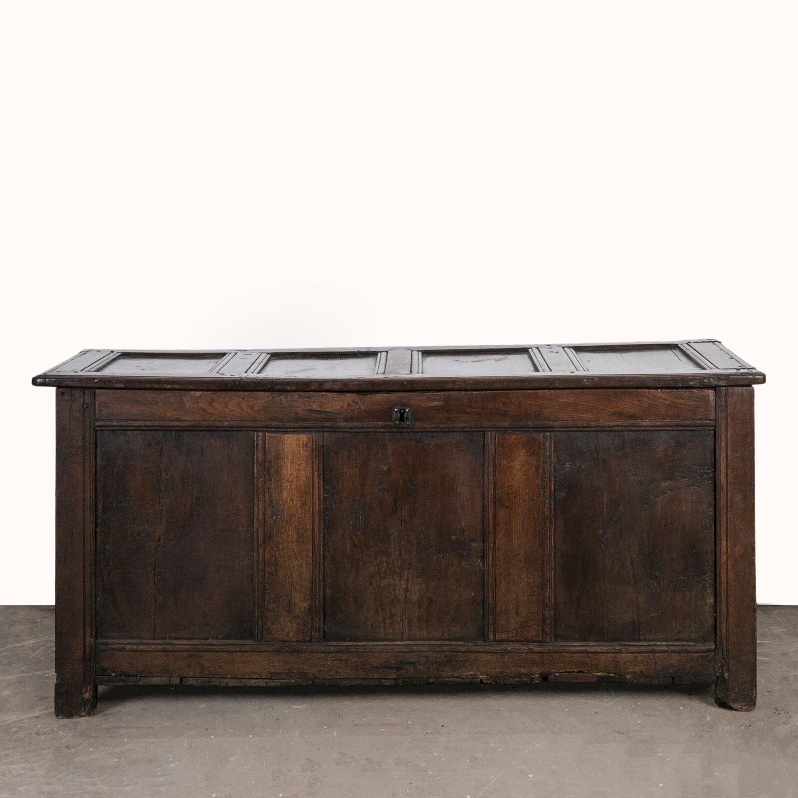 Paneled and Carved Oak Chest or Coffer
