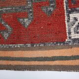 3x10 Mid Century Modern Burgundy Vintage Runner Rug, 97x3235Cm