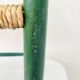 Small vintage children's chair in wood and green straw