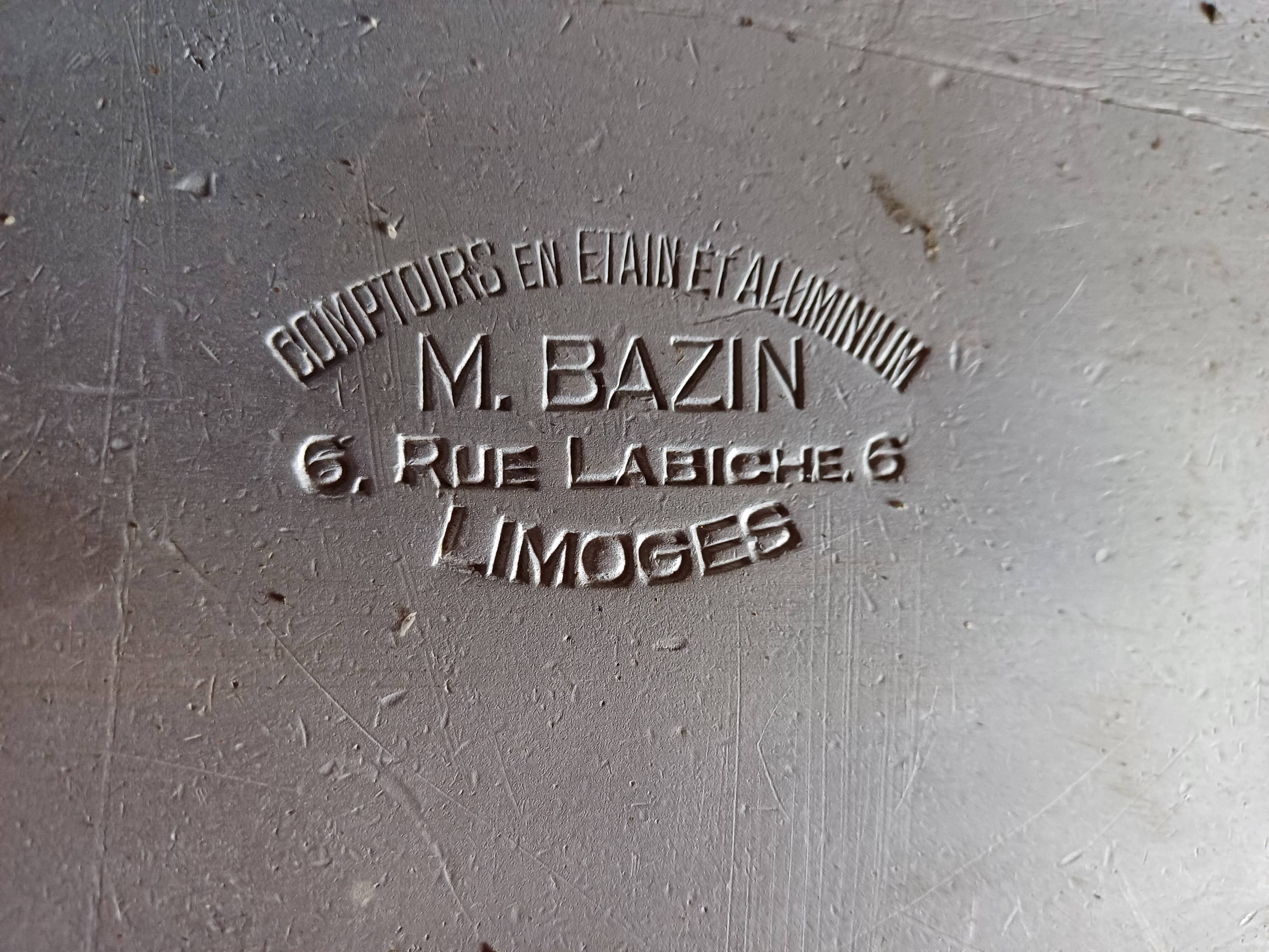 Mr. Bazin's bar counter in Limoges