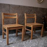 Pair of Danish pine chairs
