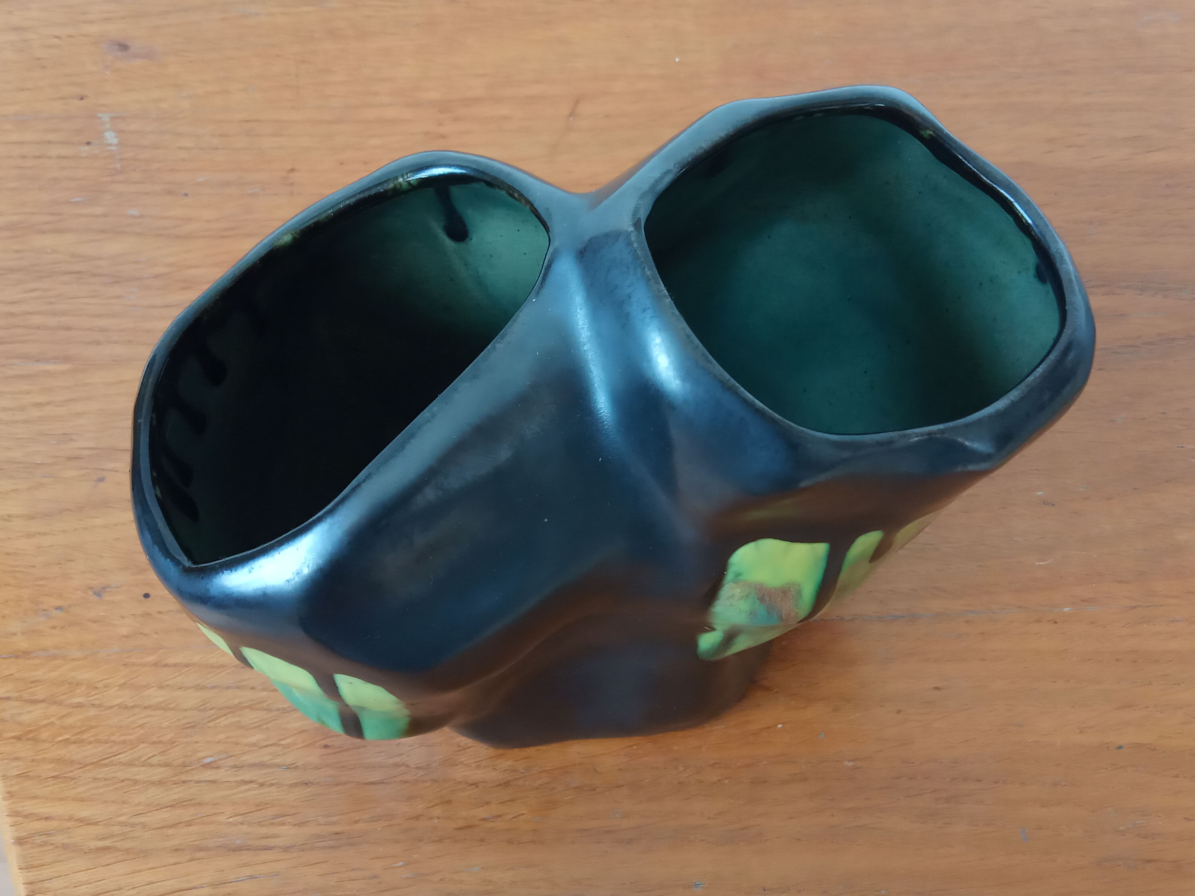 Black ceramic vase 50/60 years