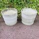 Pair of large fiber cement planters