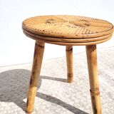 Vintage rattan stool