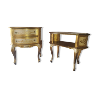 2 Venetian style bedsides