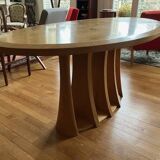 Solid oak dining table, unique creation.