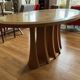 Solid oak dining table, unique creation.