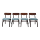 lot de 4 chaises en teck vintage