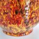 Modern West German Fat Lava Pottery Vase – Volcanic Orange & Red
