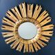 Sun mirror in gilded wood diameter 43 cm