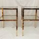 Paire de tables d'appoint dorées Roche Bobois