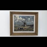 Ancien tableau HP paysage breton signé