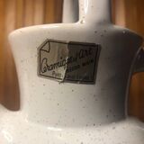 Old pitcher poet laval vintage painted art ceramic #a424