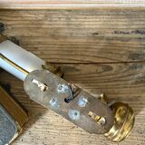 Antique brass train wall lamp