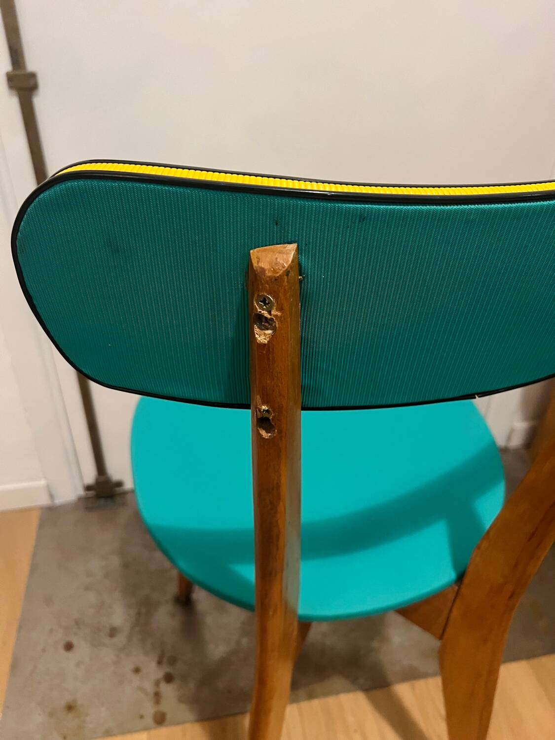 Set of 4 Vintage Compass Leg Chairs 70s