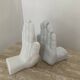 Pair of vintage ceramic hand bookends 70s-80s