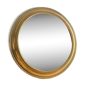 Vintage round gold mirror