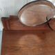 Coiffeuse en bois art déco miroir rond chêne