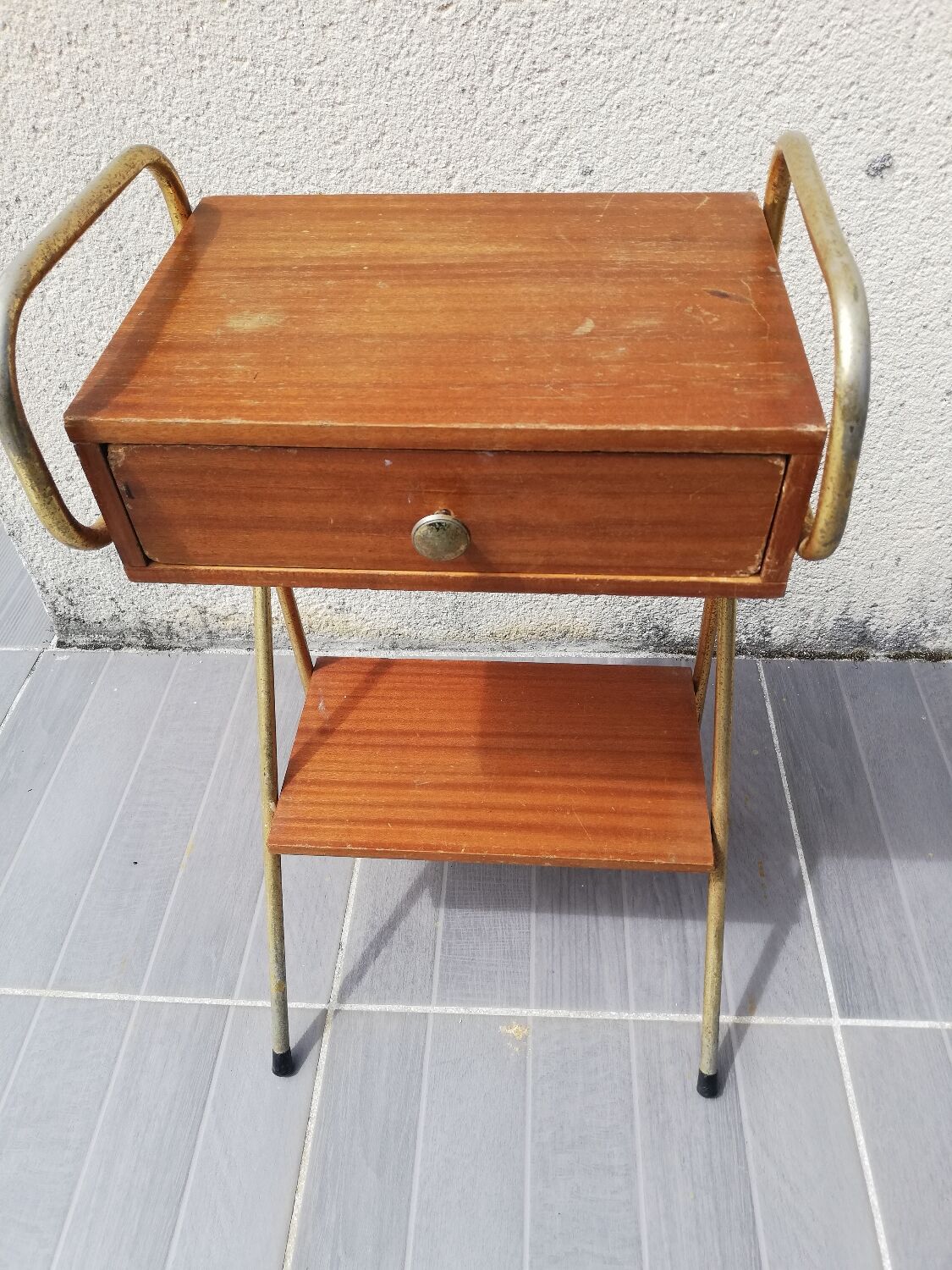 Side table, vintage bedside table